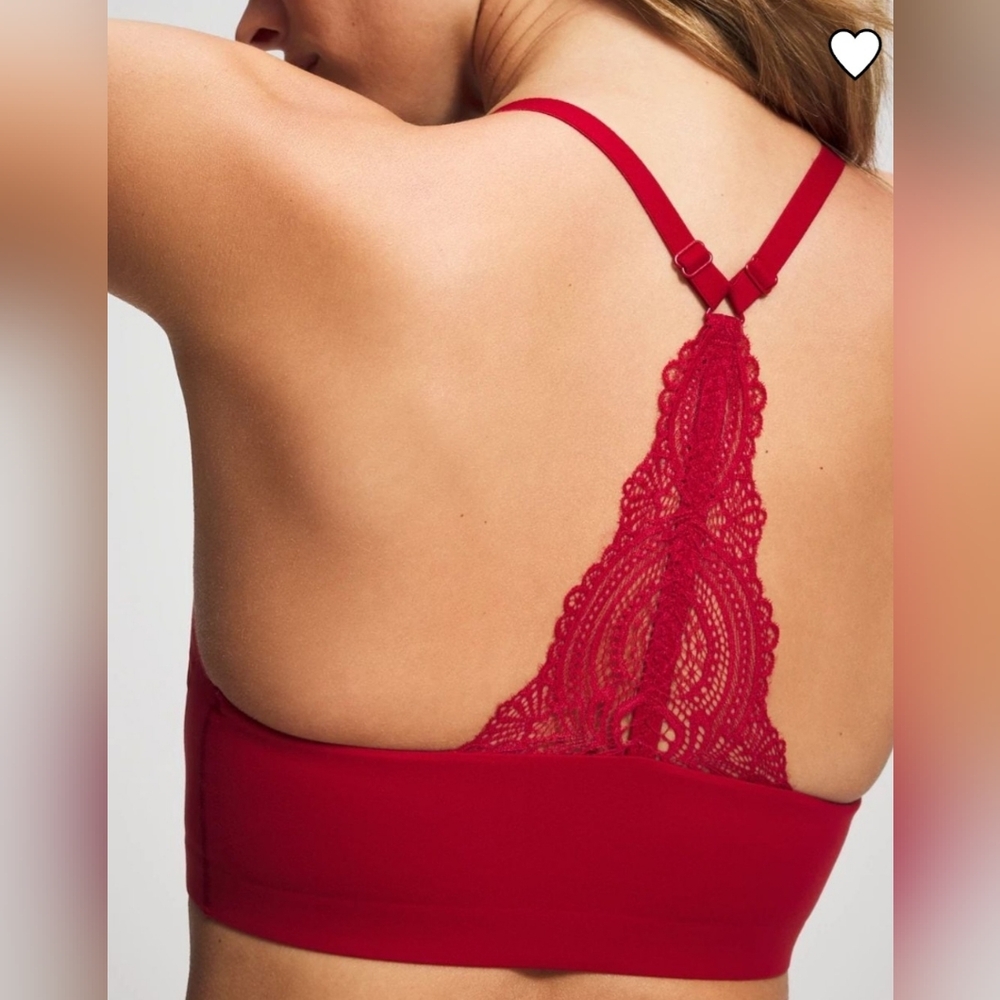 SOMA Brand New Enbliss Racerback Lace Wirefree Bralette - Picture 2 of 9